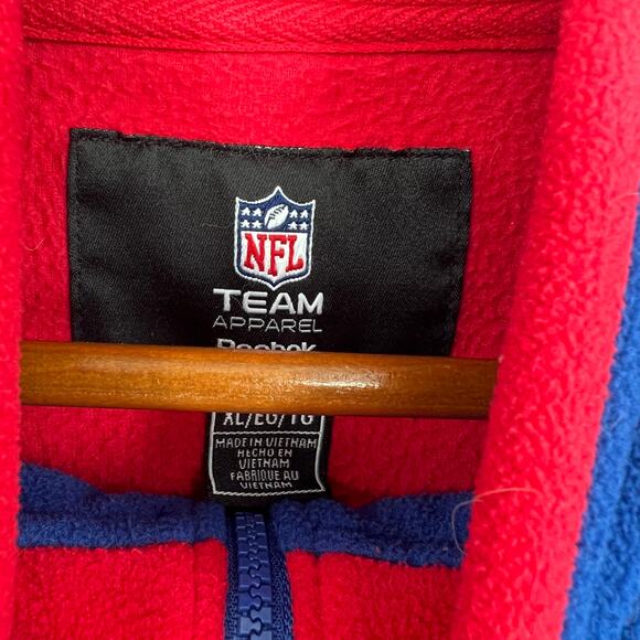 Vintage REEBOK NFL TEAM APPAREL NY GIANTS Zip Fleece Pullover Adult men size XL - Picture 4 of 7